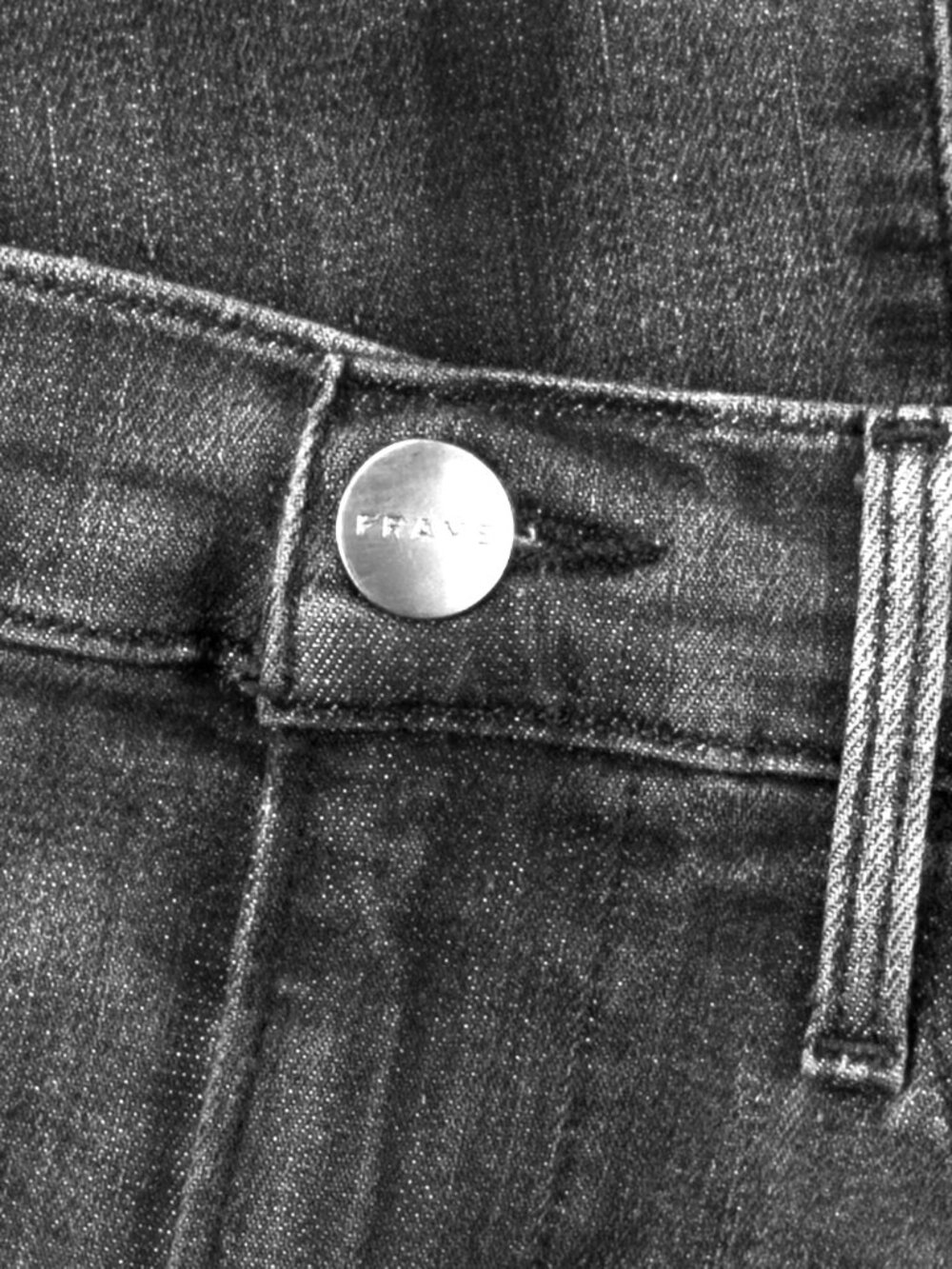 FRAME Le High Straight Jeans 28 Bosworth Black Gray Raw Hem LHSTRA134 - Picture 8 of 14